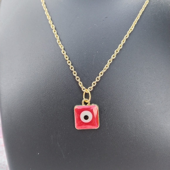 Red Evil Eye Necklace - Picture 2 of 3